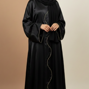 Black Flowy Abaya –