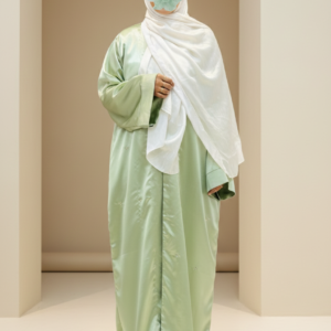 Pista Green Coat-Style Abaya