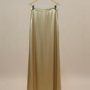 Cream satin skirt
