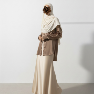 Mocha satin co-ord set