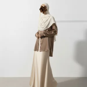 Mocha satin co-ord set