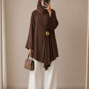 Brown Modest Top