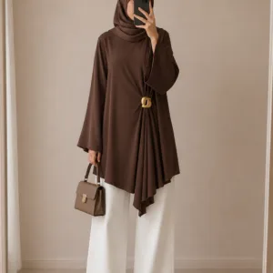Brown Modest Top