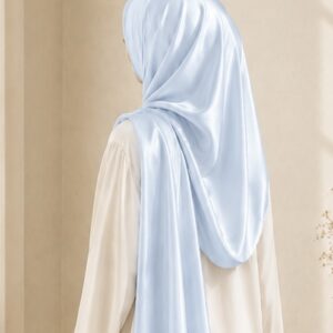 Home 5 Light sky blue korean satin hijab