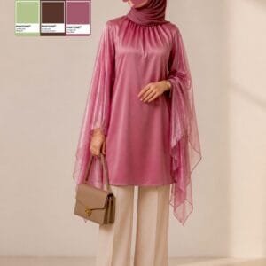 Organza-Sleeves Top