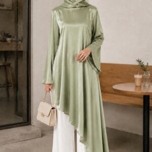 Sage Asymmetric Tunic