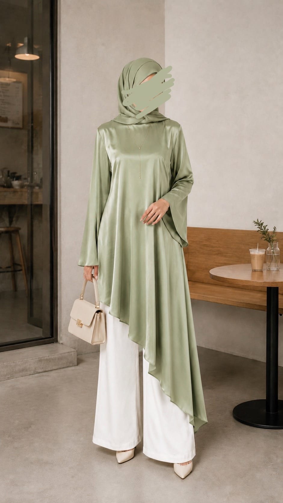 Sage Asymmetric Tunic 1 Sage Asymmetric Tunic