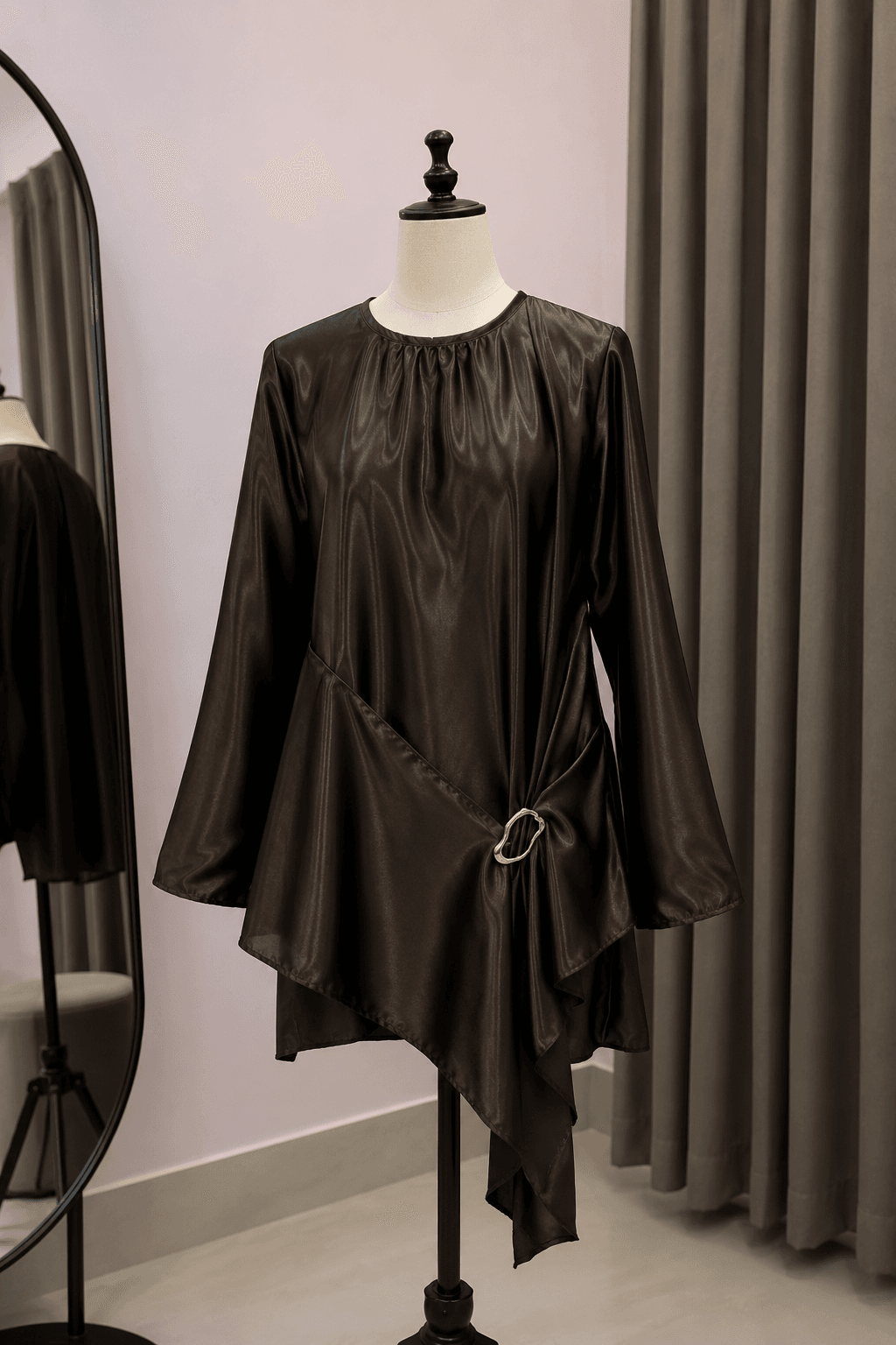 Espresso Belted Drape Top 2 Espresso Belted Drape Top - Image 2