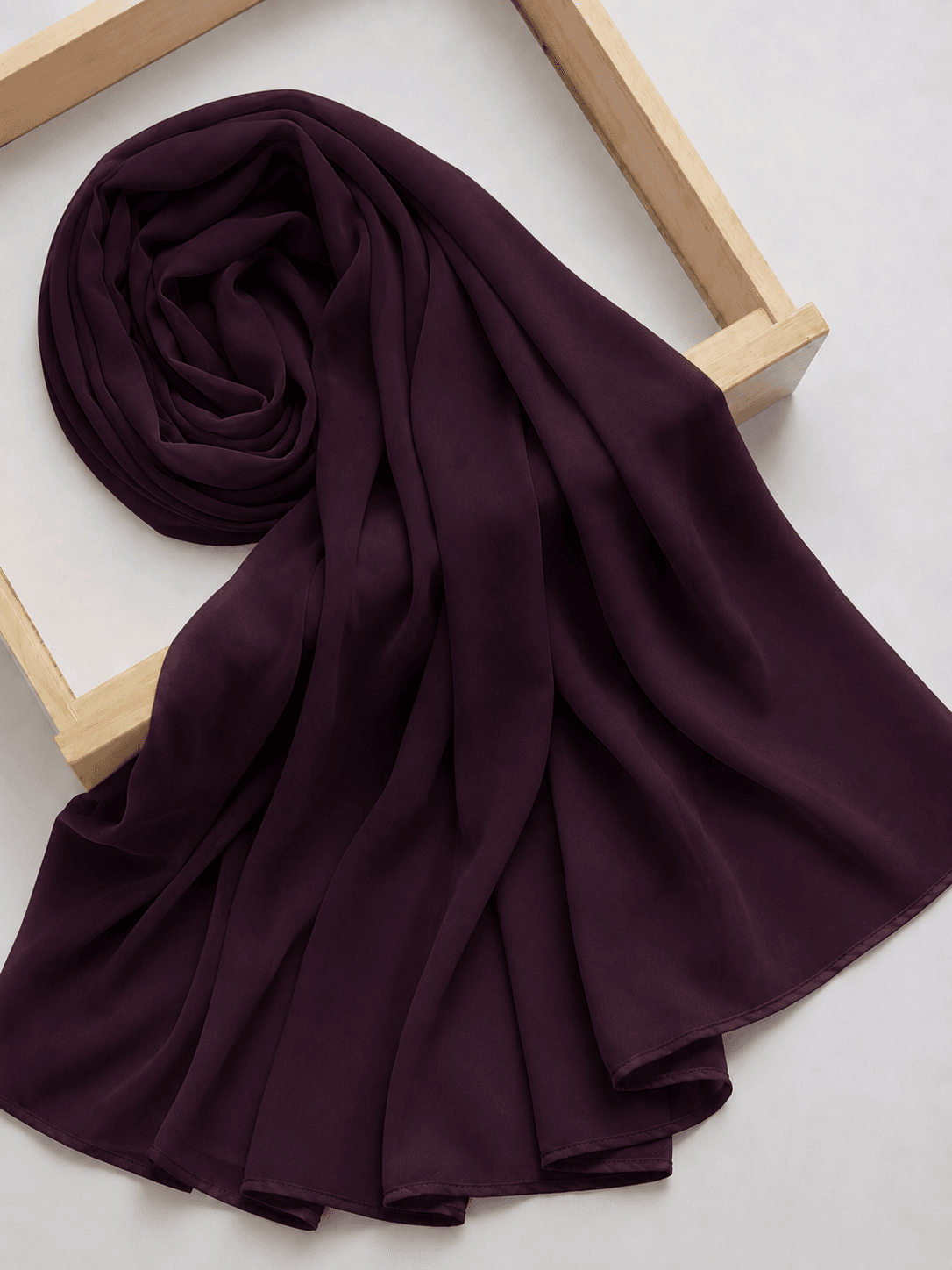 The Midnight Berry - Heavy Chiffon Hijab 1 The Midnight Berry - Heavy Chiffon Hijab