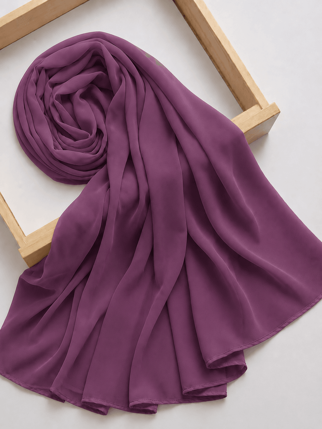 The Bordeaux - Heavy Chiffon Hijab 1 The Bordeaux - Heavy Chiffon Hijab